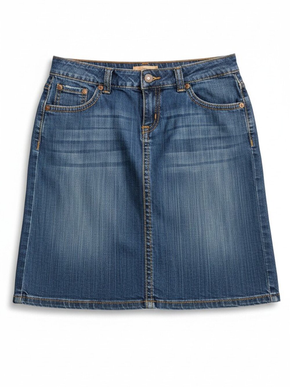 DownEast Basics Hot to Trot Denim Jean Skirt Size Medium